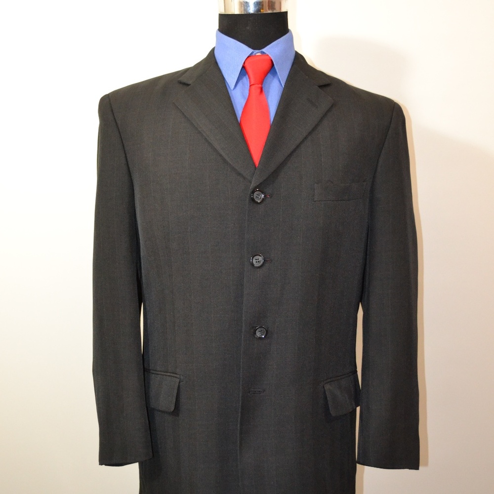 Zandello 40S Sport Coat Blazer Suit Jacket Black